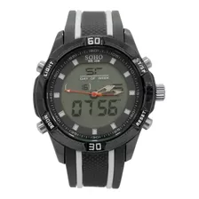 Reloj Pulsera Hombre Analogo/digital Malla Goma Ch421 