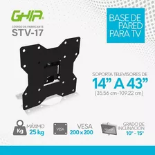 Soporte Ghia Slim Para Pantalla Lcd Led 14-43pulgadas Stv-17