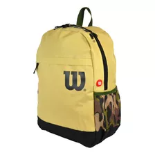 Mochila Wilson Open Urbana Deportes Reforzada Porta Notebook Color Amarillo