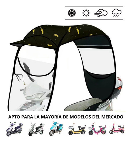 Funda Motocicleta Impermeable Toldo Motoneta Para Cubre Foto 3