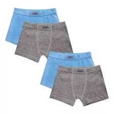  Kit 4 Cueca Boxer Malha Dupla - Luna