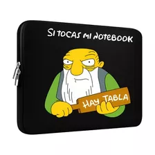 Funda Para Laptop Si Tocas Mi Notebook Hay Tabla Los Simpson