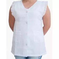 Jaleco Feminino Com Renda Lese Cavado Oferta