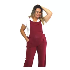 Macacão Gravida Jardineira Gestante Blusa +brinde