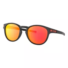 Oakley Oo9265 2953 Latch Matte Black Round Prizm Ruby