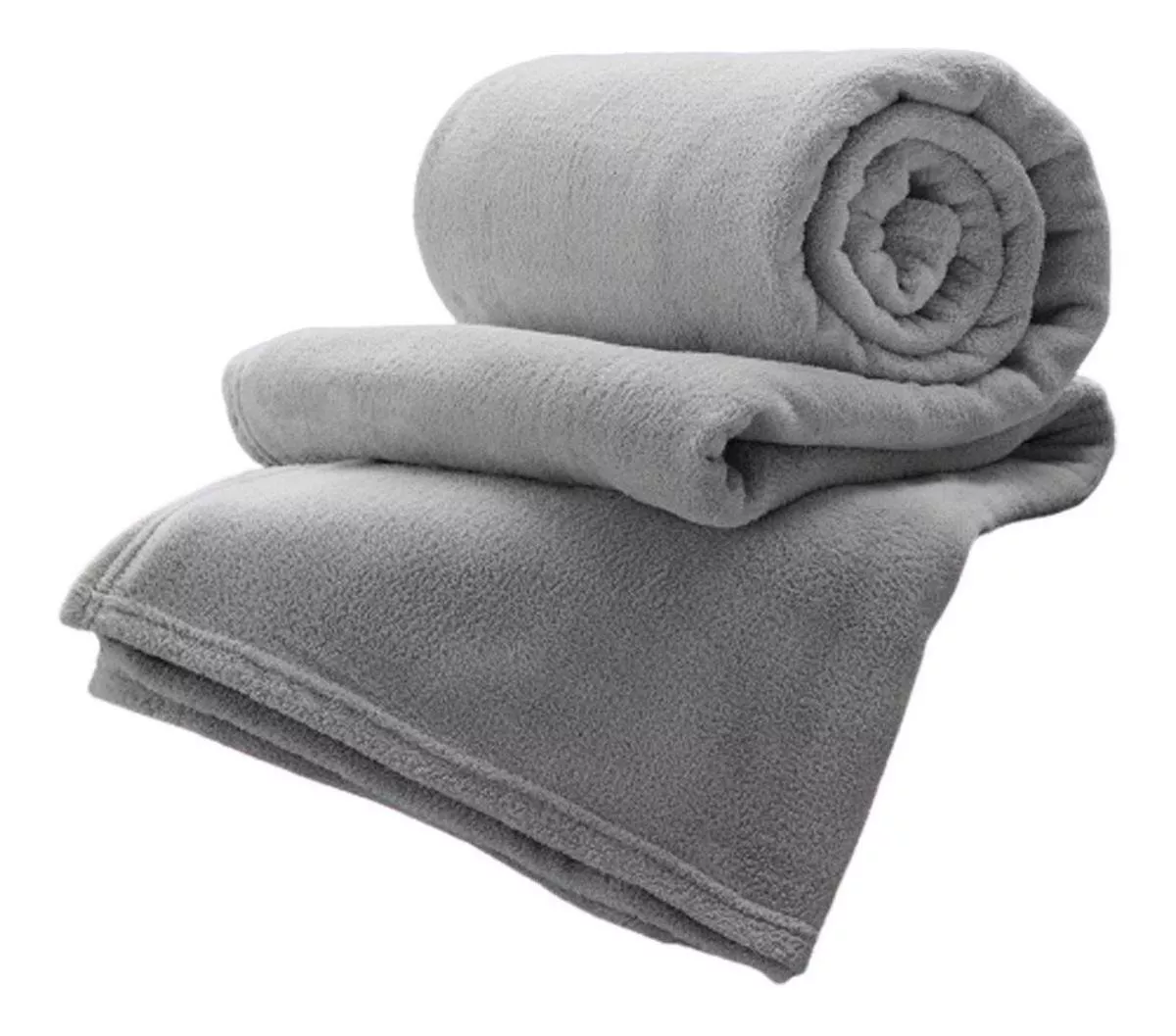 Cobertor Corttex Celta 2 Corpos Com Design Liso/cinza De 2.2m X 1.8m