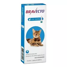 Pipeta Antiparasitário Para Pulga Msd Bravecto Transdermal Bravecto Gatos Para Gato De 2.8kg A 6.25kg