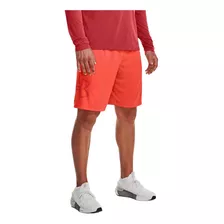 Pantaloneta Under Armour Tech Graphic 10 In-naranja Neon