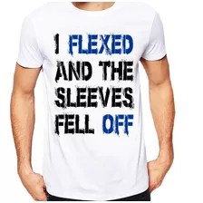 Camiseta Tradicional Branca Fitness I Flexed And Ref 54