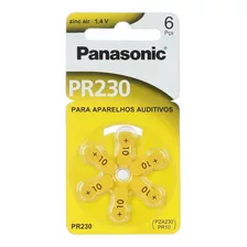 60 Pilhas Bateria 10 Pr230 Pr70 Panasonic Amarelo Auditivo