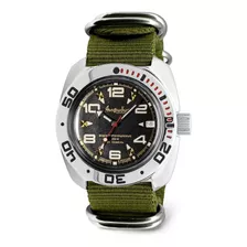 Reloj Hombre Vostok 710335 Automático Pulso Verde En Nylon