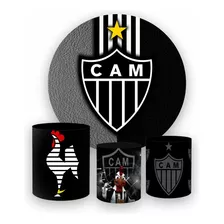 Kit Painel Redondo 1,5 + 3 Capas Cilindros Atletico Mineiro