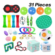 31 Pçs/set Fidget Sensorial Stress Relief Toys Kit