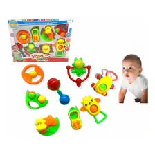 Brinquedo Para Bebês Kit Com 8 Chocalhos Pacote Econômico