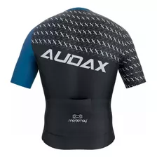 Camisa Ciclismo Audax Sport Preta/ Azul 