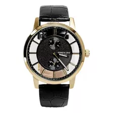 Reloj Kenneth Cole Transparency Para Hombre Modelo Kc5057000 Color De La Correa Negro