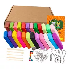 Kit De Modelado De Arcilla Polimérica, 24 Colores Y Accesori