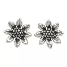 Novica .925 Aretes Flor De Plata Esterlina Amor Girasol