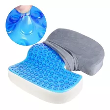 Almohadón Ortopedico Soporte Coxis+ Cobertura En Gel+ Funda Color Gris