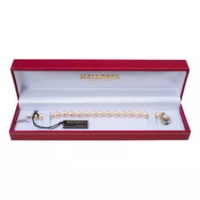 Pulsera Perla De Mallorca De 19 Cm/8 Mm D2 - Oriente Rosado