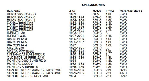 Banda Serpentina Honda Prelude S 1994 Sohc 2.2l Fwd Gas Foto 3