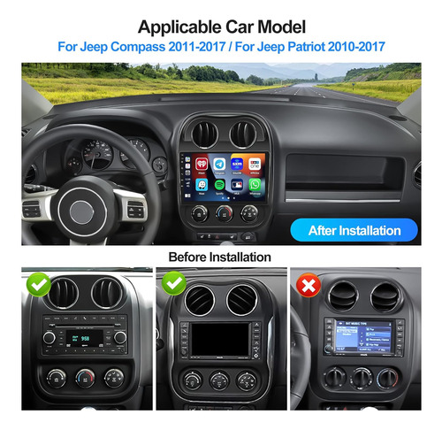 Radio Estreo Android 11 Para Automvil Para Jeep Compass Pa Foto 2