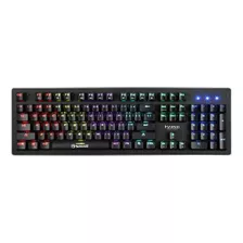 Teclado Gamer Marvo Scorpion Kg909 Qwerty Outemu Blue Inglés Us Color Negro Con Luz Rainbow