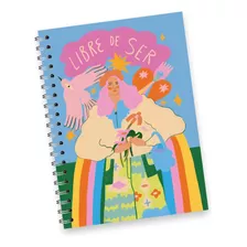 Cuadernos A5 Tapa Dura Rayado Espiralado Colorido Mujer Arco