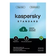 Licencia Kaspersky Standard 1 Dispositivo 2 Años (antivirus)