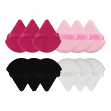 5pcs Esponjas Borlas Triangulares De Maquillaje Para Polvos