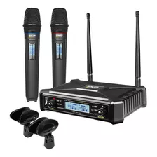 Sistema Inalámbrico Mano Doble Uhf 600 Pro Skp Audio