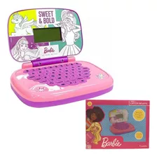 Laptop Infantil Barbie Educativo Bilingue Brinquedo Candide