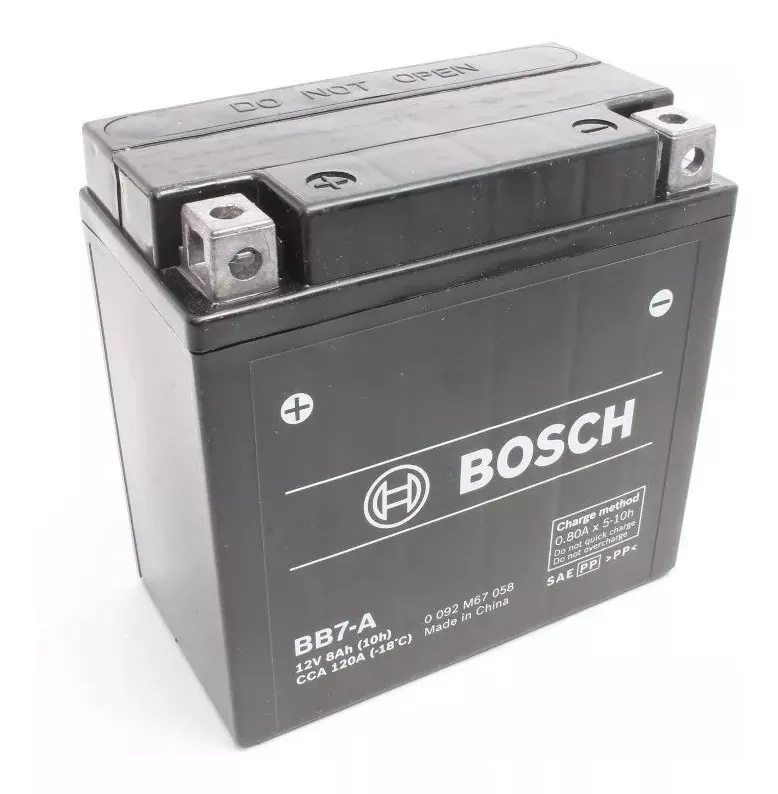 Bateria Moto Gel Agm Bosch Bb7-a Yb7-a 12 V 8 Ah