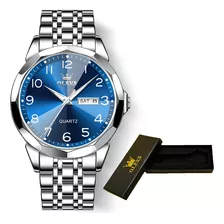 Reloj De Cuarzo Luminoso Olevs Dual Calendar Para Hombre