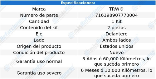 Jgo Bujes Cajas Direccin Ford Mustang Ii 74-78 Trw Foto 3