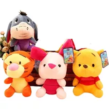 Kit Com 4 Chaveiros Grande Familia Ursinho Pooh Pelúcia