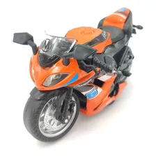 Miniatura Moto Corrida Die-cast Som E Fricção Coleção 1:14