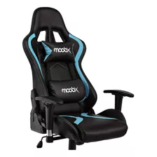 Cadeira Gamer Moob Thunder Reclinável 180º  preto/azul