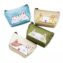 Oyachic 4 Pcs Lona Cartera Cierre Cambio Bolsa Mini Cartera