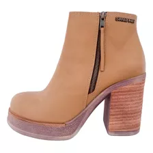 Bota Taco Alto Suiza Cuero Mujer