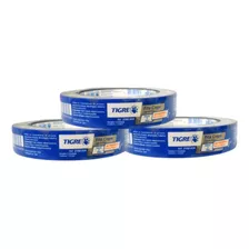 Fita Crepe Uso Geral 18mmx50m Tigre - Kit 3un