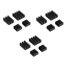 Kit 3x Dissipadores De Calor Para Raspberry Pi4 (12 Peças)