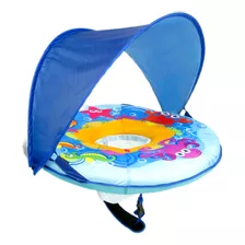 Flotador Con Sombrilla De Pececito Azul Para Bebes