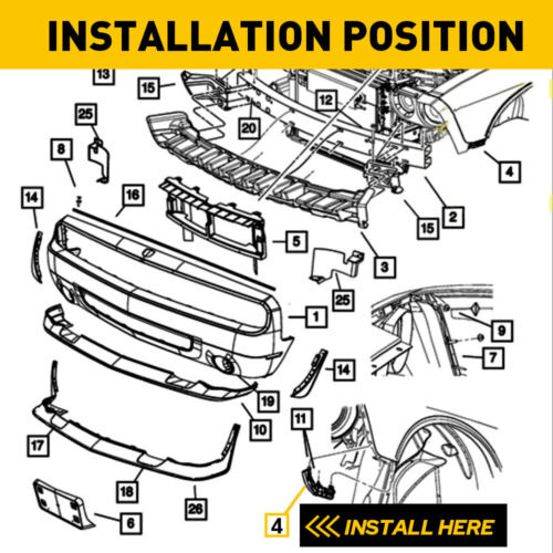 Bumper Bracket For 2013-2015 Nissan Altima Set Of 2 Fron Ggg Foto 6