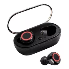 Fone De Ouvido In-ear Sem Fio Kapbom Ka-799 Preto E Vermelho Com Luz Led