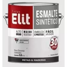 Tinta Esmalte Sintetico Preto Brilhante. 3,6l - Elit