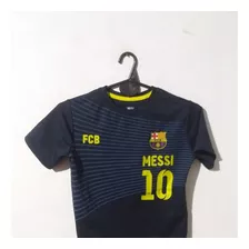 Camiseta Barcelona Messi Azul Talle S Niño