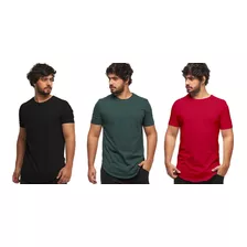 Kit 3 Camisetas Blusa Oversized Longline Atacado C1
