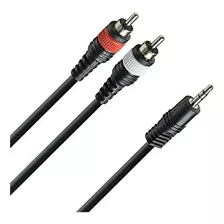 Cable Mini Plug 3,5 Stereo A 2 Rca 2mts Reforzado