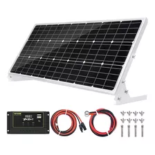 Kit De Panel Solar De 100w 12v Cargador De Batería Pan...